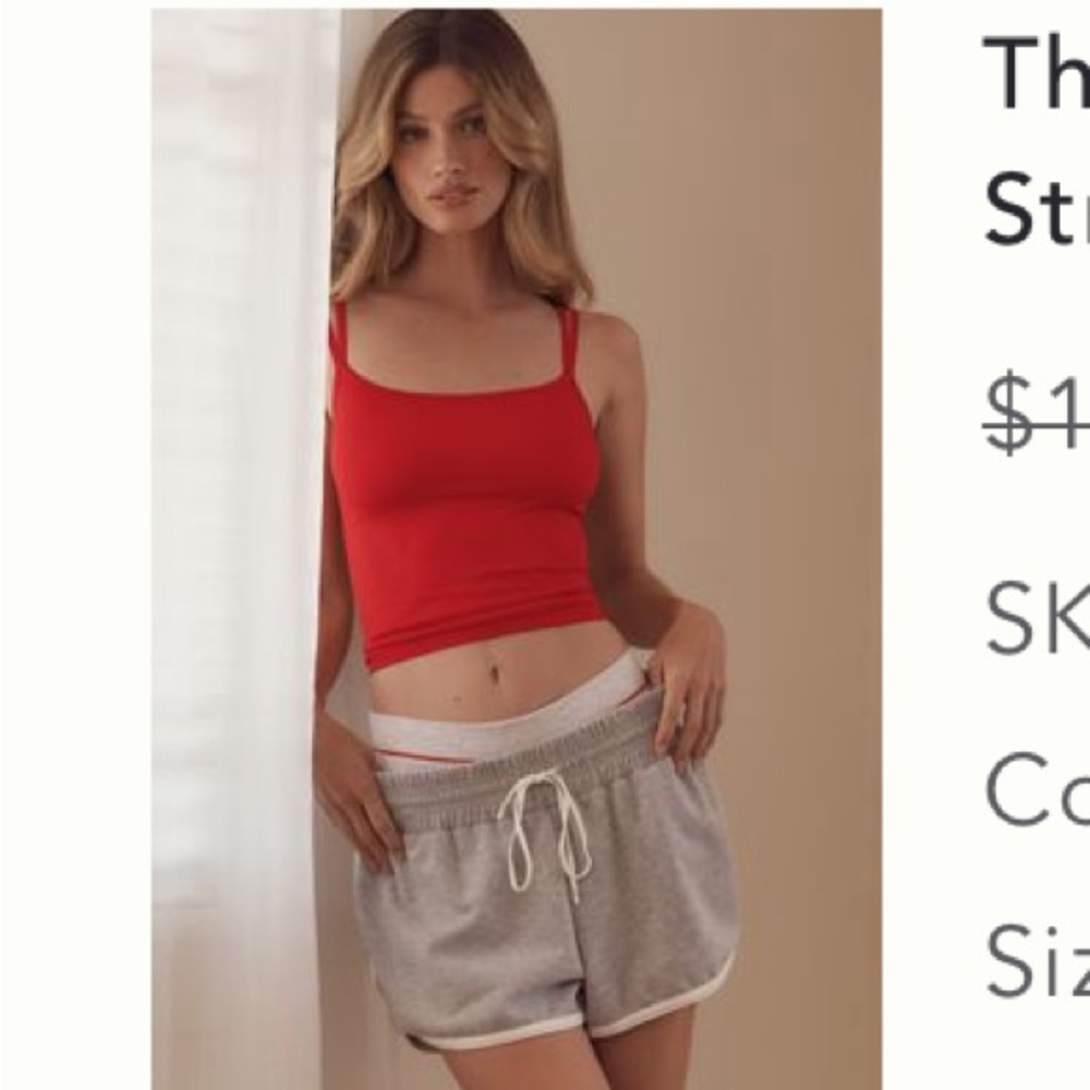 The honey seamless ribbed two-strap tank